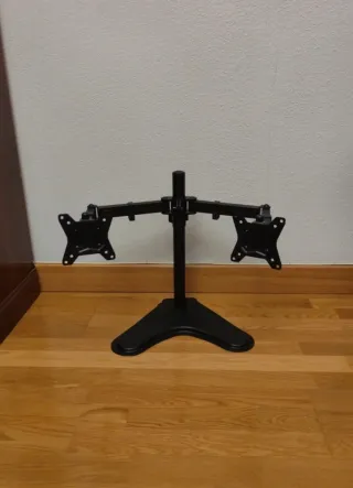 Soporte Doble Monitor Universal Negro