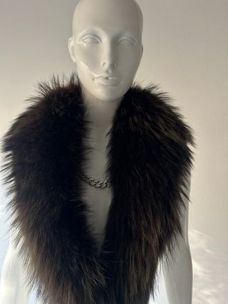 Collo di pelliccia marrone