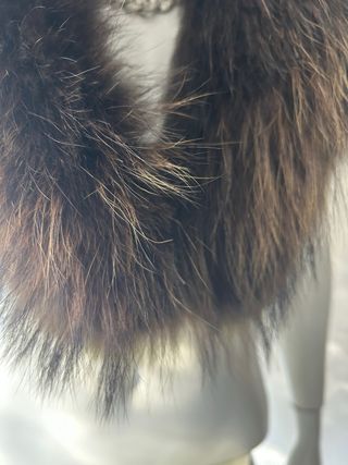 Collo di pelliccia marrone