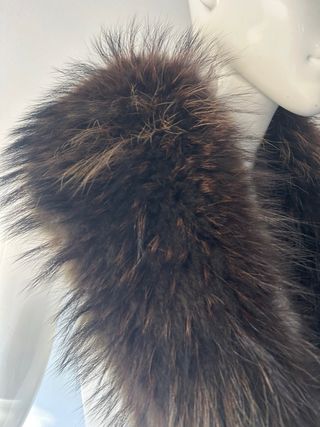 Collo di pelliccia marrone