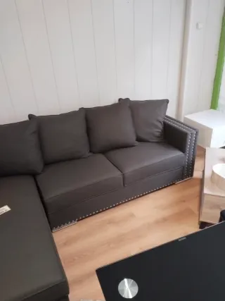 Chaise longue gris polipiel