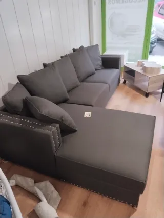 Chaise longue gris polipiel