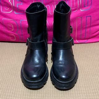 Botas Biker Piel Negras