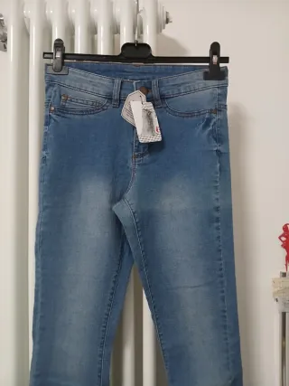 Jeans Tezenis donna vita alta con paillettes