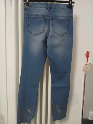 Jeans Tezenis donna vita alta con paillettes