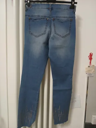 Jeans Tezenis donna vita alta con paillettes