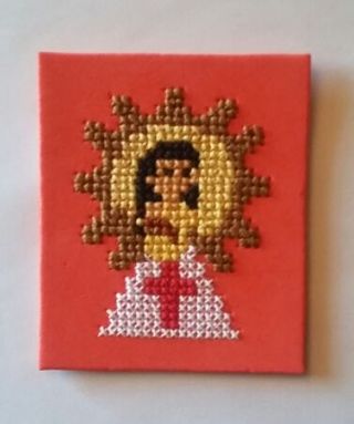 Virgen del Pilar bordada