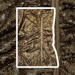 Vestido fiesta Twin set lentejuelas dorado talla L