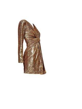 Vestido fiesta Twin set lentejuelas dorado talla L