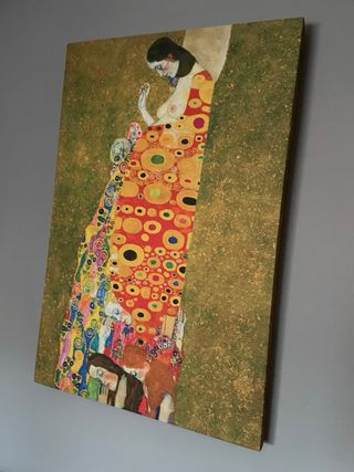 2 Quadri Decorativi in Tela Dorati