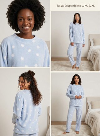 Pijama Mujer Azul Suave Nuevo ( L,M,S,XL)