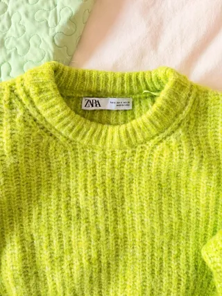 Jersey verde cuello redondo S