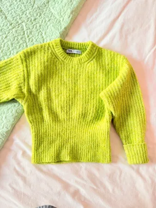 Jersey verde cuello redondo S