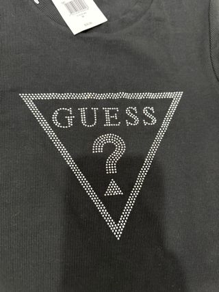 Camiseta Guess Negra Manga Larga Talla L