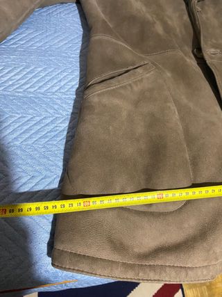 Chaqueta Piel Vuelta Beige/Marrón