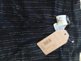 Calzedonia Pantalone Nero a Righe Argento Taglia L