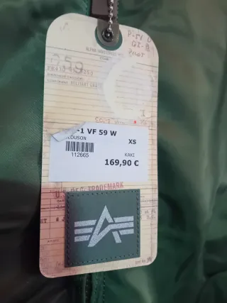 Chaqueta Bomber Alpha Industries Talla XS