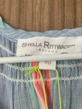 Vestido veraniego rayas multicolor con etiqueta