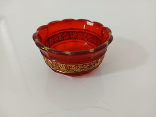 Antica Ciotola Posacenere Soprammobile in Vetro Ro
