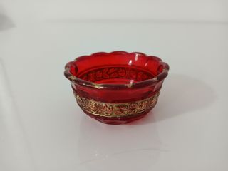 Antica Ciotola Posacenere Soprammobile in Vetro Ro