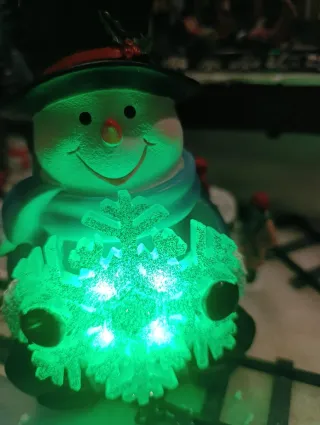 Figura Navidad Luz Azul y Blanca