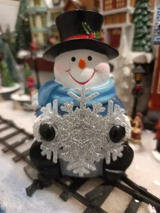 Figura Navidad Luz Azul y Blanca