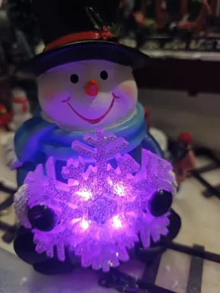 Figura Navidad Luz Azul y Blanca