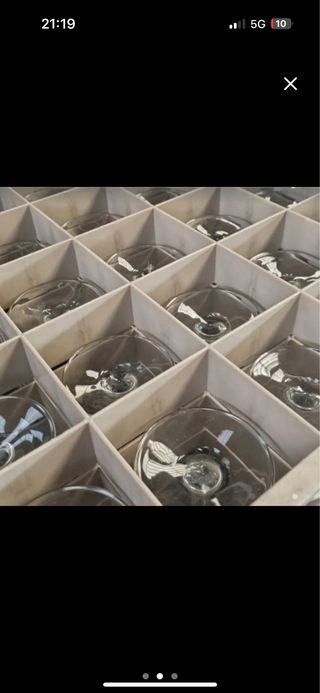 Cajas de almacenaje para copas de vino