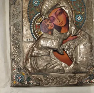 Icona Sacra Madonna Della Tenerezza Russa