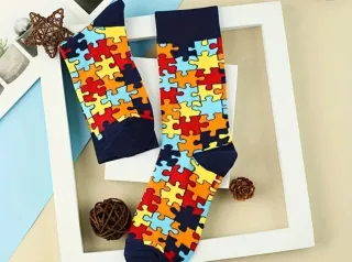 Calcetines puzzle multicolor talla única
