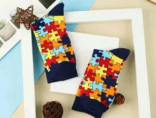 Calcetines puzzle multicolor talla única