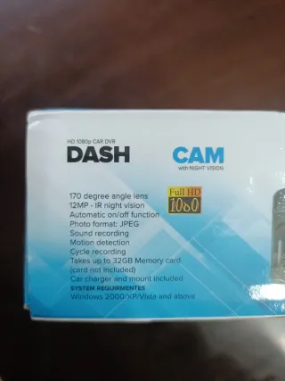 DASH CAM HD 1080p con Visión Nocturna