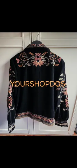 Chaqueta Zara Terciopelo Bordada T/L