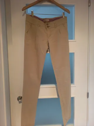Pantalón de pinza beige