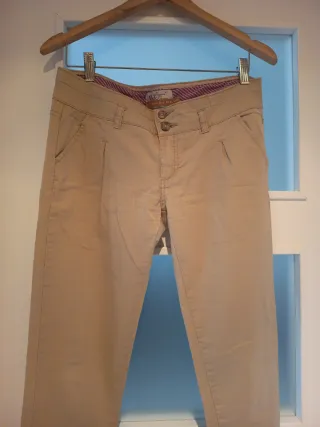Pantalón de pinza beige