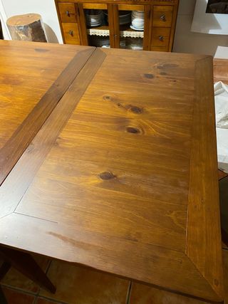 Mesa comedor extensible madera teca maciza