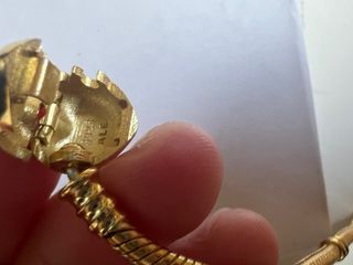 Pulsera Pandora Corazón Dorado Talla 18