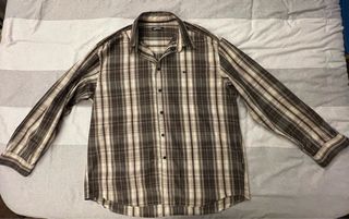 Camisa Lerros Hombre XXL Cuadros Marrón Beige