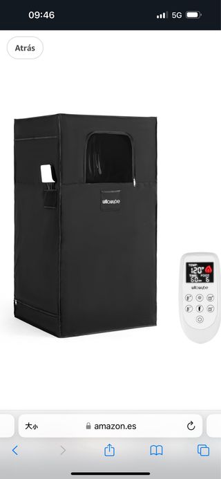 Sauna infrarroja portátil