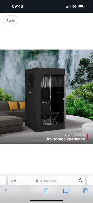 Sauna infrarroja portátil