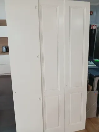 3 Puertas Armario Lacadas Blanco Abisagradas