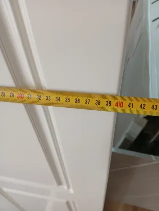 3 Puertas Armario Lacadas Blanco Abisagradas