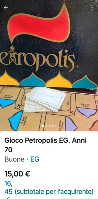 Gioco "Petropolis" con omaggio Ruota della Fortuna