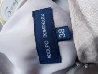 Vestido largo tirantes beige