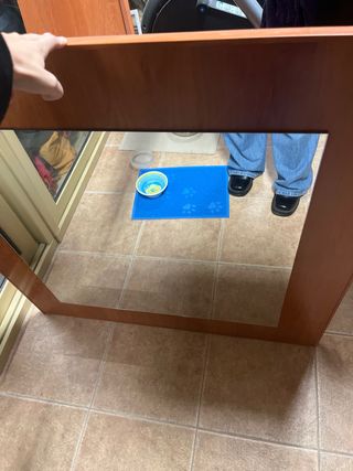 Mueble recibidor y espejo madera