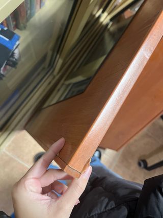 Mueble recibidor y espejo madera