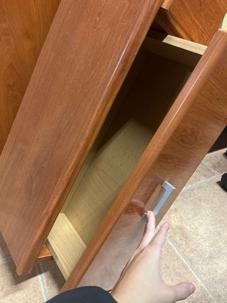 Mueble recibidor y espejo madera