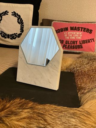 Espejo de mesa hexagonal mármol