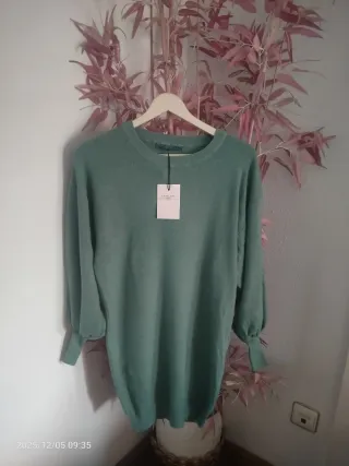 Vestido punto verde T.36-38