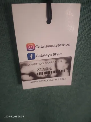 Vestido punto verde T.36-38